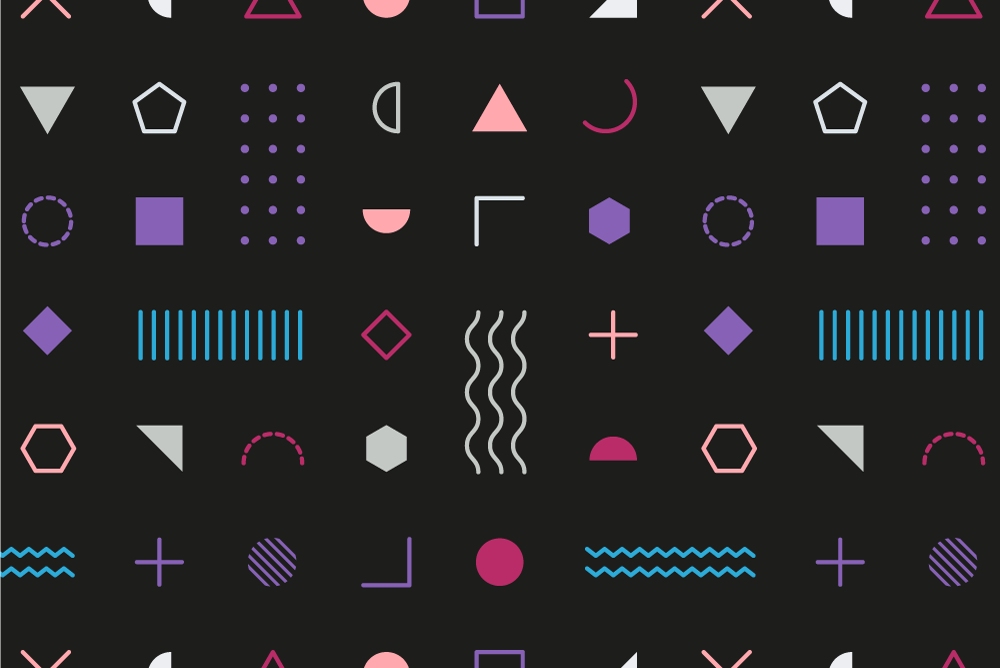 individuais de mesa de vinil retrô multicoloridos - TenStickers