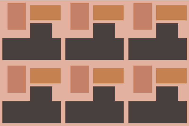 Individuais de mesa modernos arranjo geométrico abstrato - TenStickers