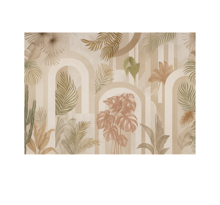 Mural de parede para a sala design de arcos de selva - TenStickers