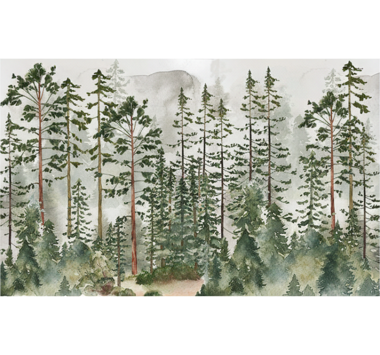 Mural de parede bosques para quarto de bebê - TenStickers
