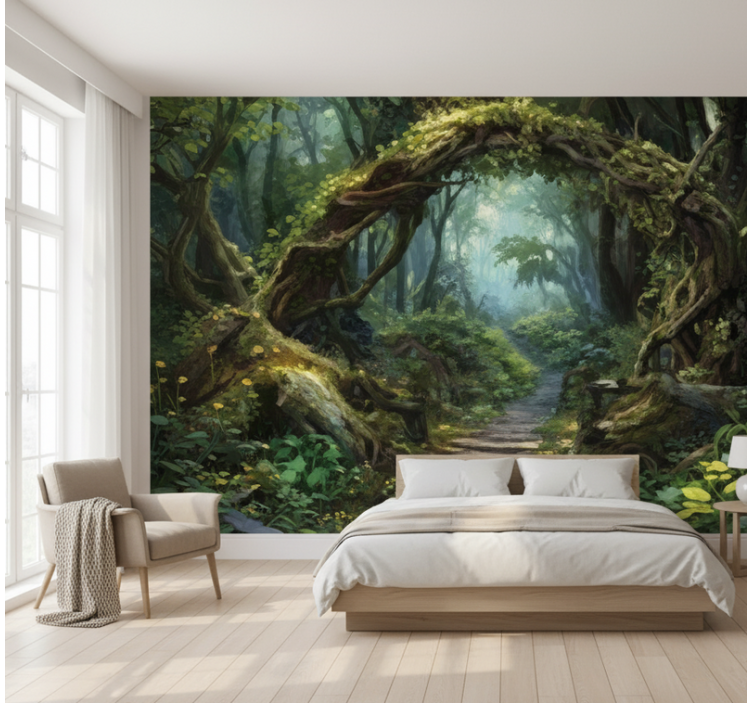 Mural de parede bosques floresta encantada vintage - TenStickers