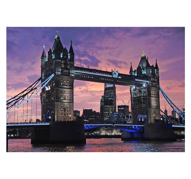Fotomurais de lugares Tower Bridge ao Anoitecer - TenStickers