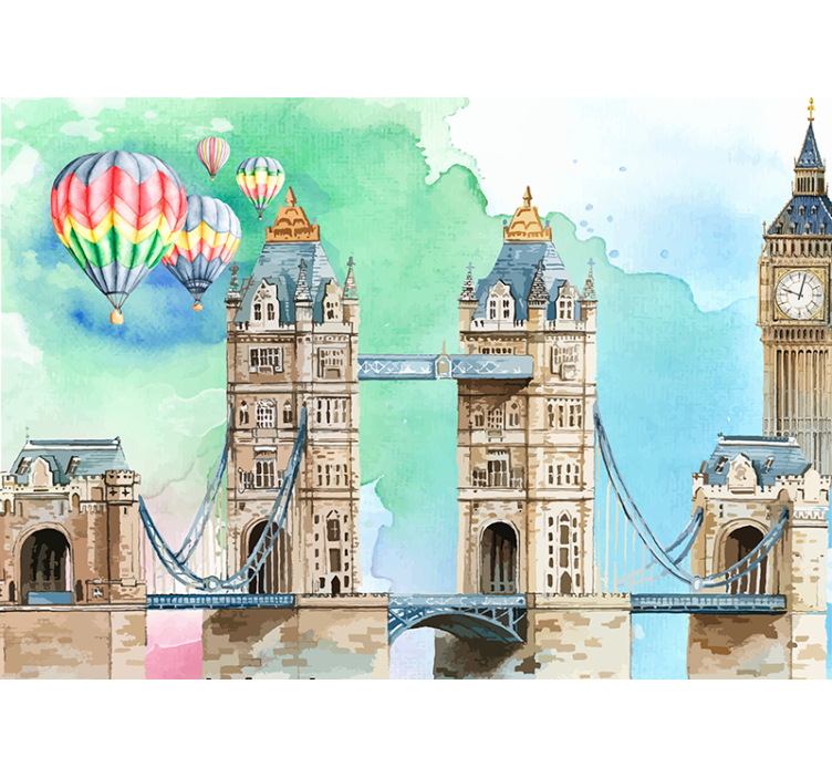 Murais de Parede Balão Sobre a Tower Bridge - TenStickers