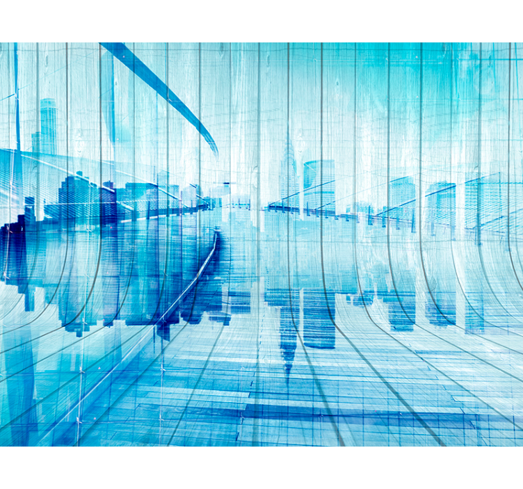 fotomural  em madeira do horizonte - TenStickers