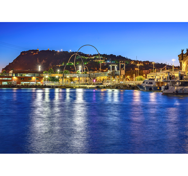 Fotomural de parede Barcelona entardecer Montjuic  - TenStickers