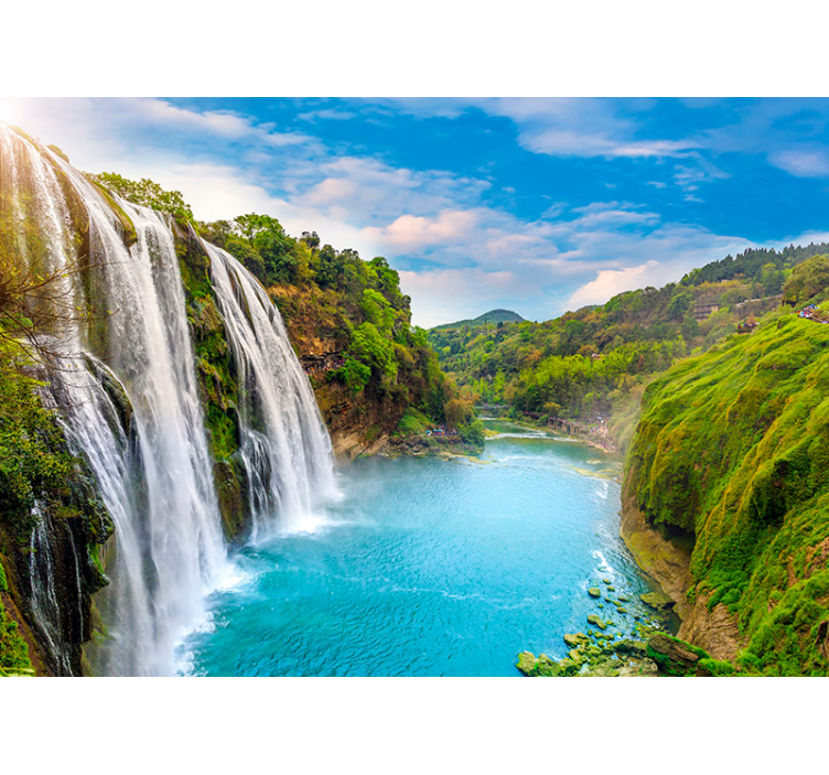 Fotomurais de paisagens Rio cachoeira - TenStickers