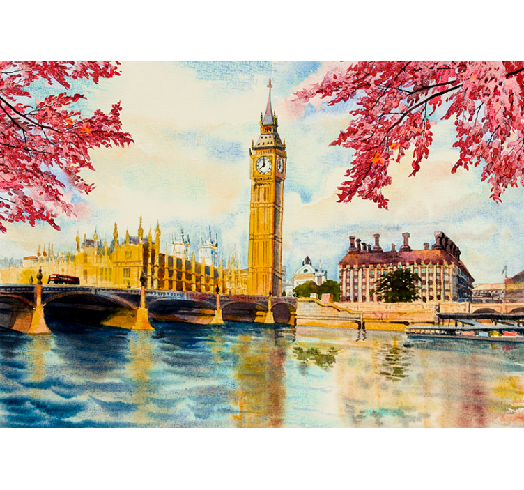 Fotomurais cidades e países Pintura big ben - TenStickers