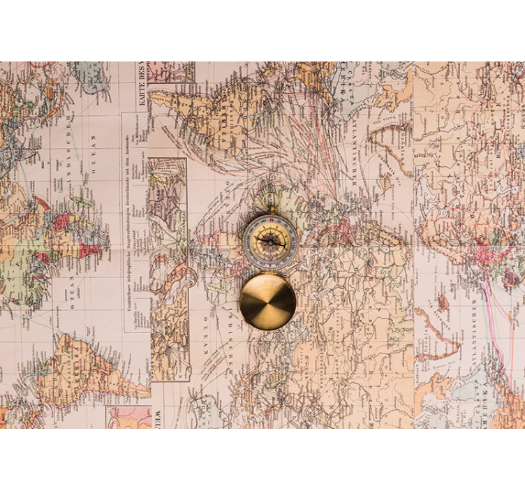 Murais de Parede Mapa do mundo vintage - TenStickers