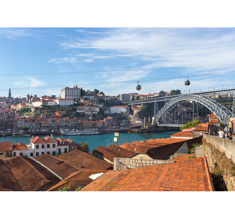 Mural de parede decorativo panorama do Porto - TenStickers
