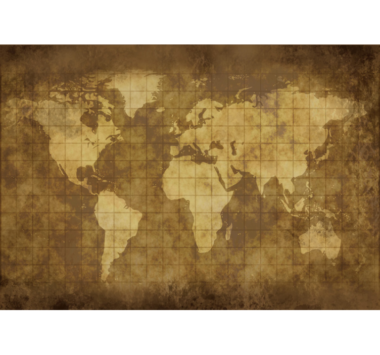 Mural de parede vintage mapa do mundo para crianças - TenStickers