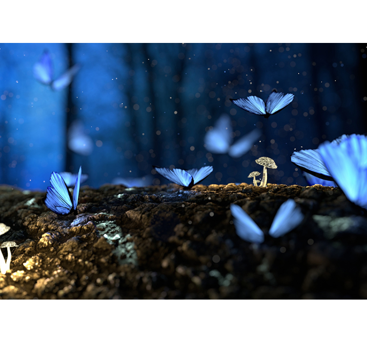 Fotomural de parede borboleta azul - TenStickers