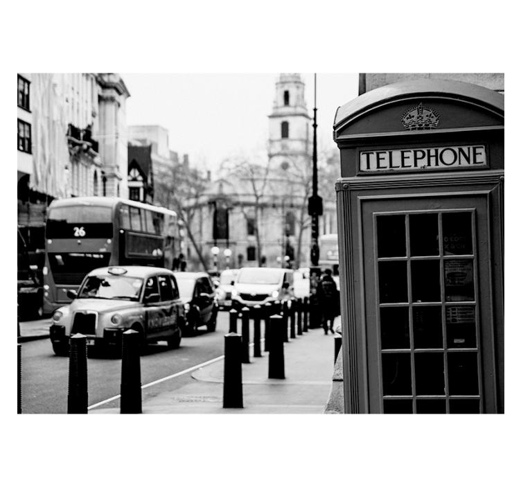Fotomural decorativo Londres a preto e branco - TenStickers
