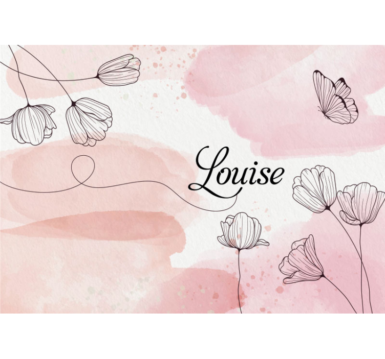 Murais de Parede Lindas flores com nome - TenStickers