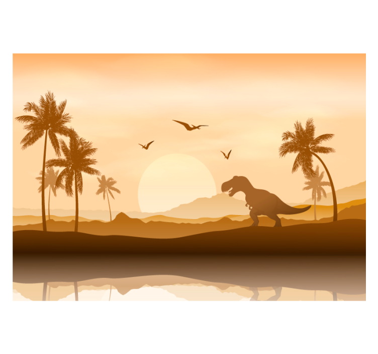 Murais de Parede T-rex no pôr do sol - TenStickers
