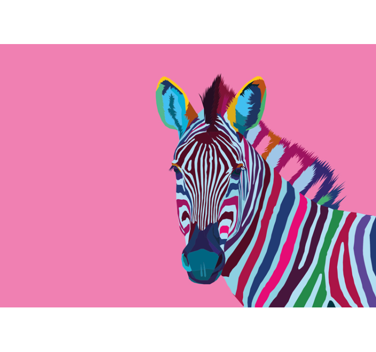 Murais de Parede Zebra pop art - TenStickers