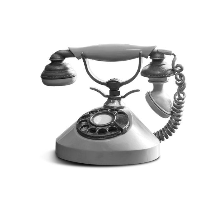 Mural de parede para a sala close-up de telefone retrô - TenStickers