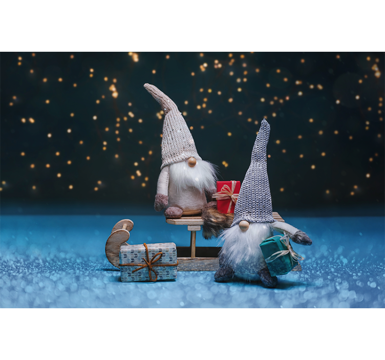 Mural de parede natal celebração do gnomo festivo - TenStickers