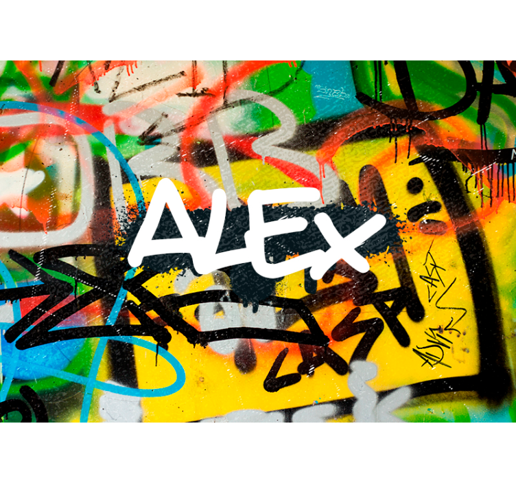 Fotomurais texturas e padrões Textura de tijolo graffiti personal - TenStickers