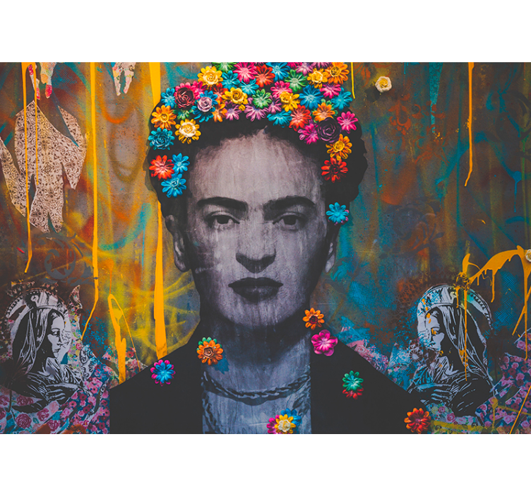 Murais de Parede Garota da arte kahlo boho - TenStickers