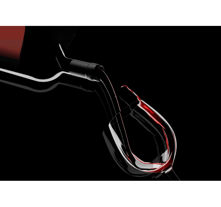 Mural de parede música elegância ao servir vinho - TenStickers