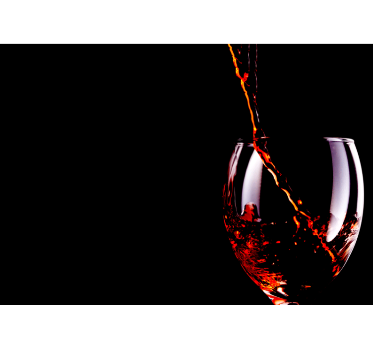 Murais de Parede 3D Copo de enchimento de vinho tinto - TenStickers