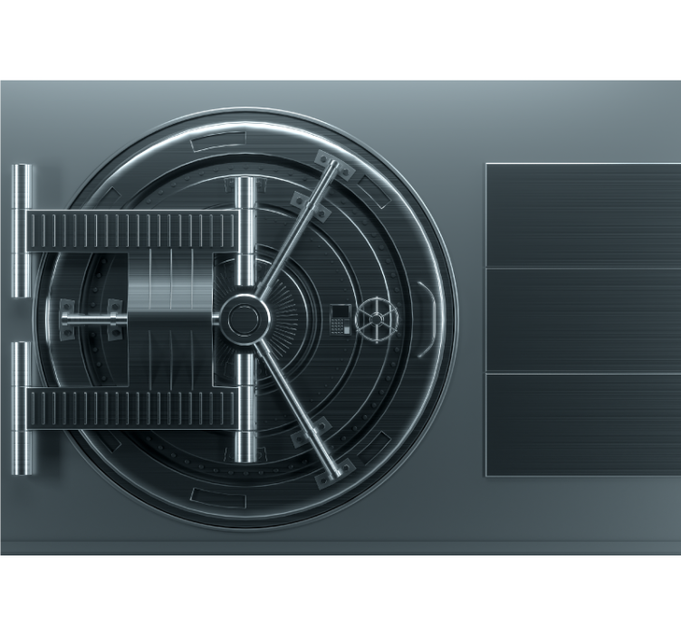 Murais de Parede 3D fotomural de parede cofre empresaria - TenStickers