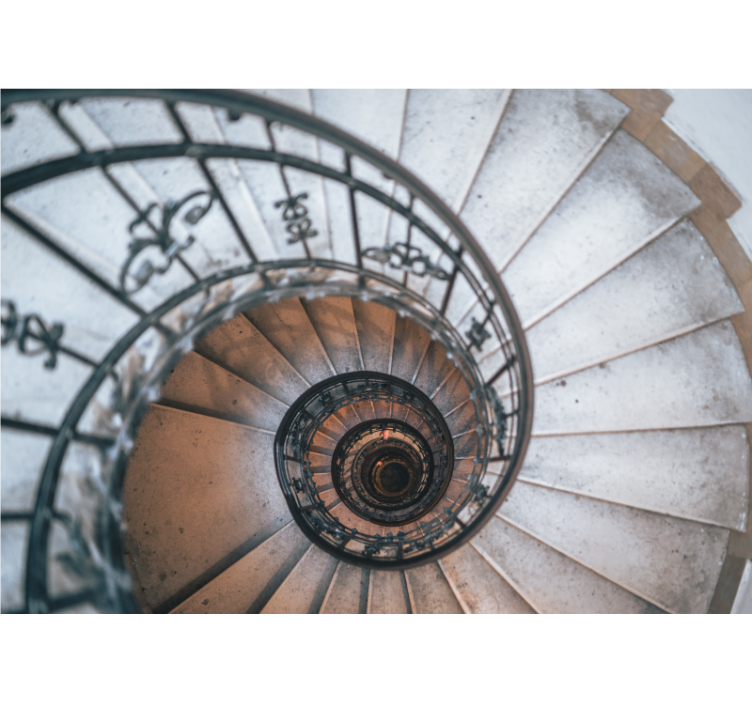 Fotomurais cidades e países com design de escada espiral - TenStickers