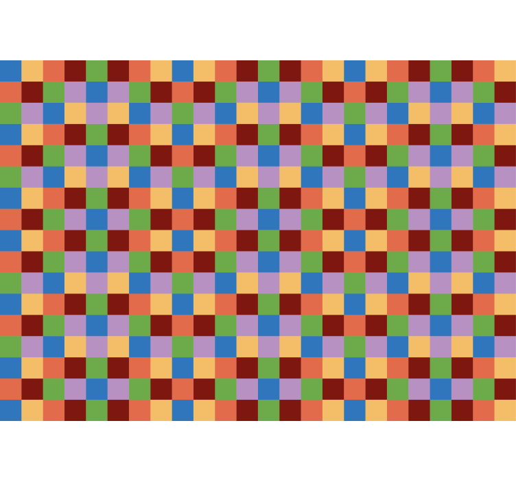 Mural de parede abstrato padrão de grade colorida - TenStickers