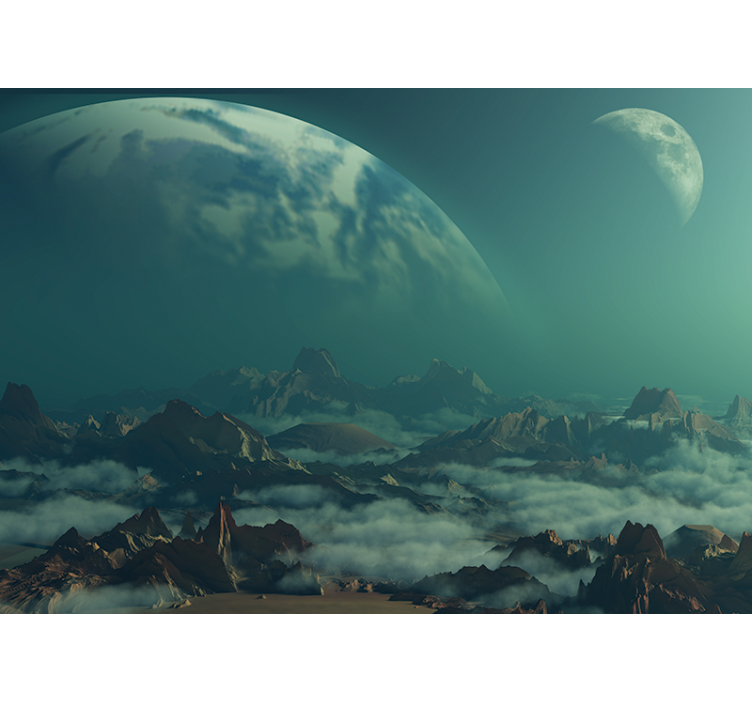 Mural de parede espaço picos celestiais - TenStickers