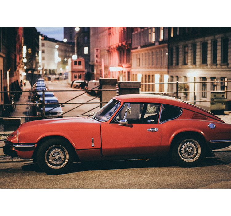 fotomural de parede de carro desporto vermelho chique - TenStickers