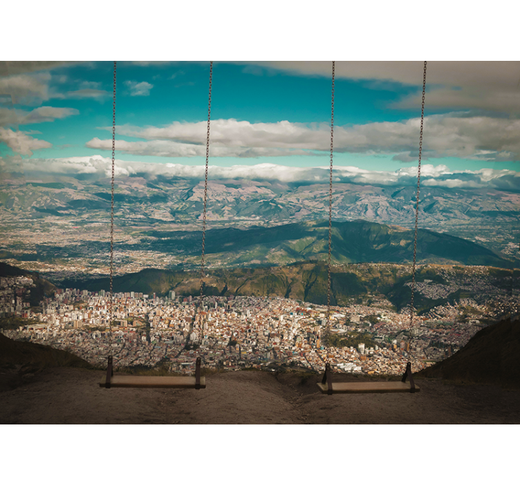 Fotomurais cidades e países visão panorâmica urbana - TenStickers