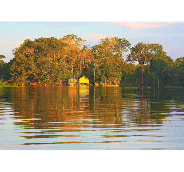 Fotomurais de paisagens reflexo sereno da paisagem aquática - TenStickers