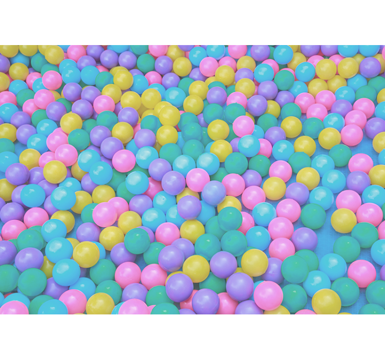 Murais de Parede 3D Bolas coloridas 3d - TenStickers