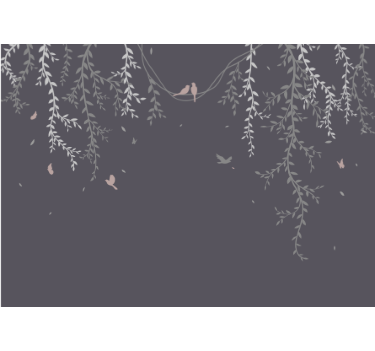 Mural de parede natureza galhos com pássaros - TenStickers