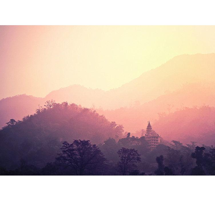 Fotomurais de paisagens Floresta rosa - TenStickers