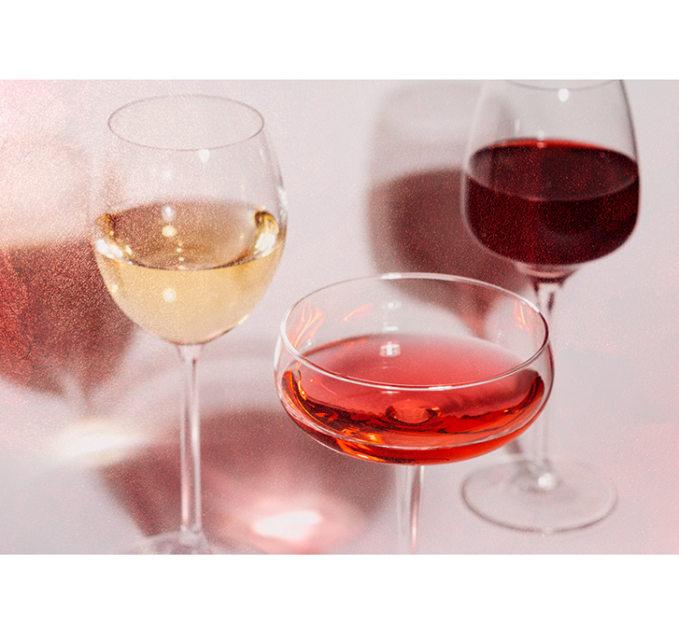 Mural de parede música taças de vinho elegantes - TenStickers