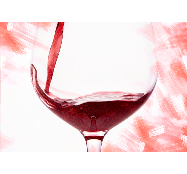 Mural de parede amor e respingo de taça de vinho - TenStickers