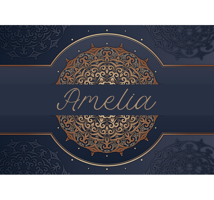 Murais de Parede Mandala elegante com texto personalizado - TenStickers