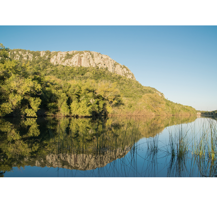 Fotomurais de paisagens cena de reflexão da montanha - TenStickers