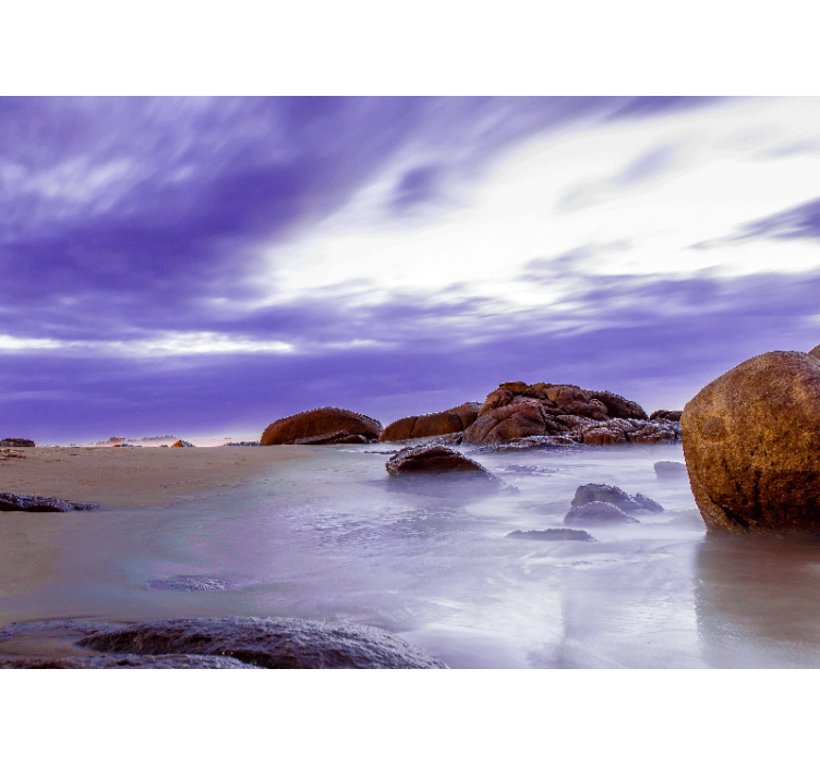 Fotomurais de paisagens Caminho de pedras em roxo para baixo - TenStickers