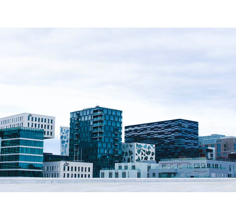 Fotomurais cidades e países horizonte urbano moderno - TenStickers