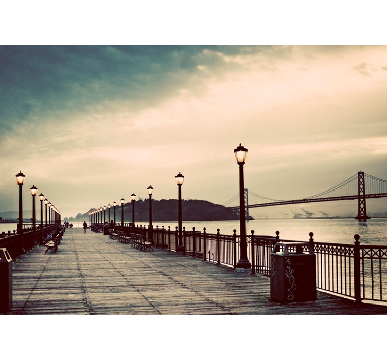 Fotomurais cidades e países vista panorâmica da orla - TenStickers