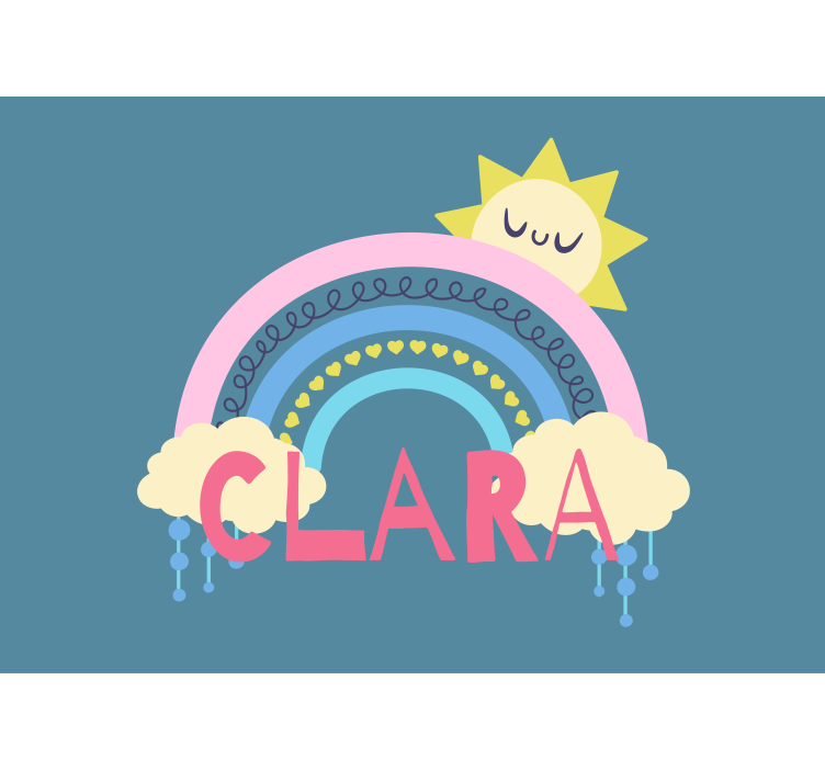 Mural de parede infantil tema arco-Íris alegre - TenStickers