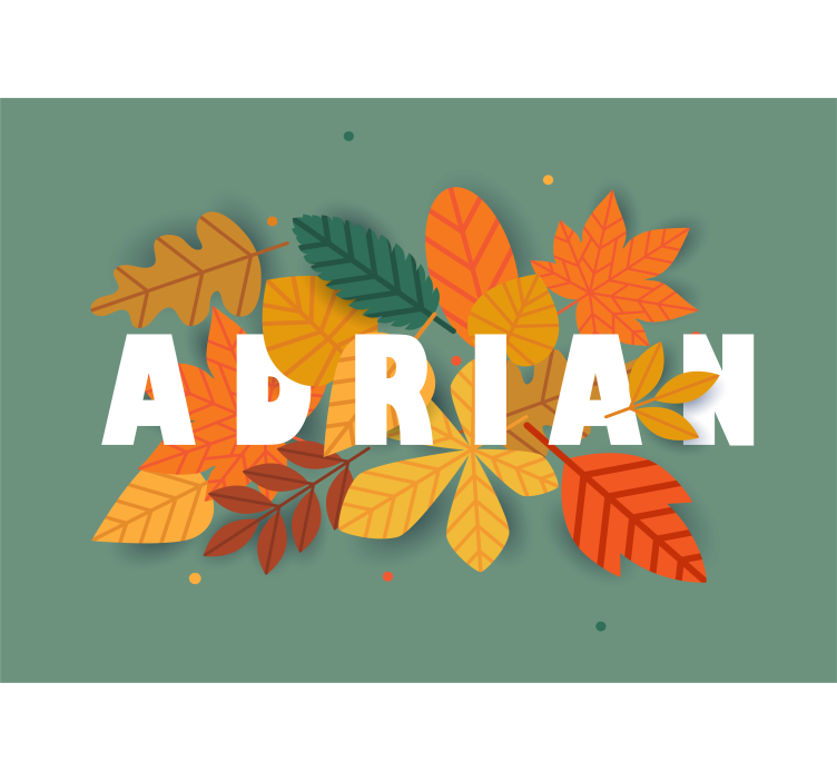 Murais de Parede Folhas de outono e nome - TenStickers