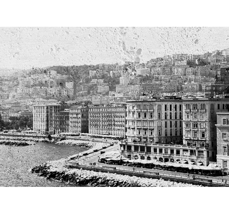 Fotomurais cidades e países vista costeira de nápoles - TenStickers