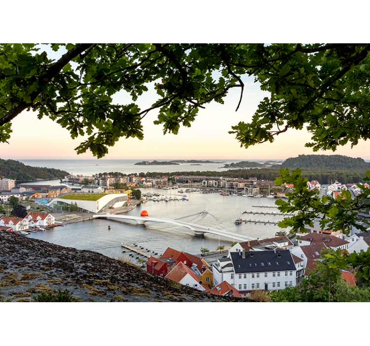 Fotomurais cidades e países vista costeira encantadora - TenStickers