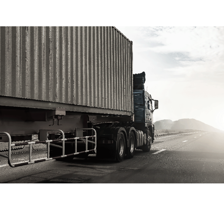 Mural de parede veículos caminhão na rodovia - TenStickers