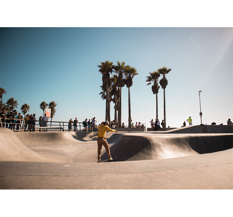 Murais de Parede Estrada da palmeira de skate - TenStickers