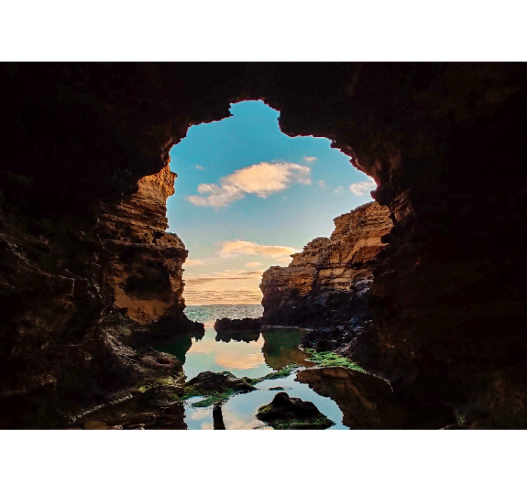 Fotomurais de paisagens vista da paisagem marinha da caverna - TenStickers