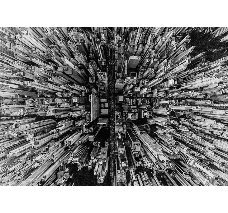 Murais de Parede 3D Salão acima de uma cidade - TenStickers